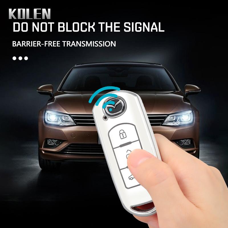 TPU Чехол-оболочка для корпуса брелока автомобильного ключа Для Mazda 2 3 6 Atenza Axela Demio Cx-5 Cx5 Cx-3 Cx7 Cx-9 Cx30 Mx-5 Аксессуары Брелок