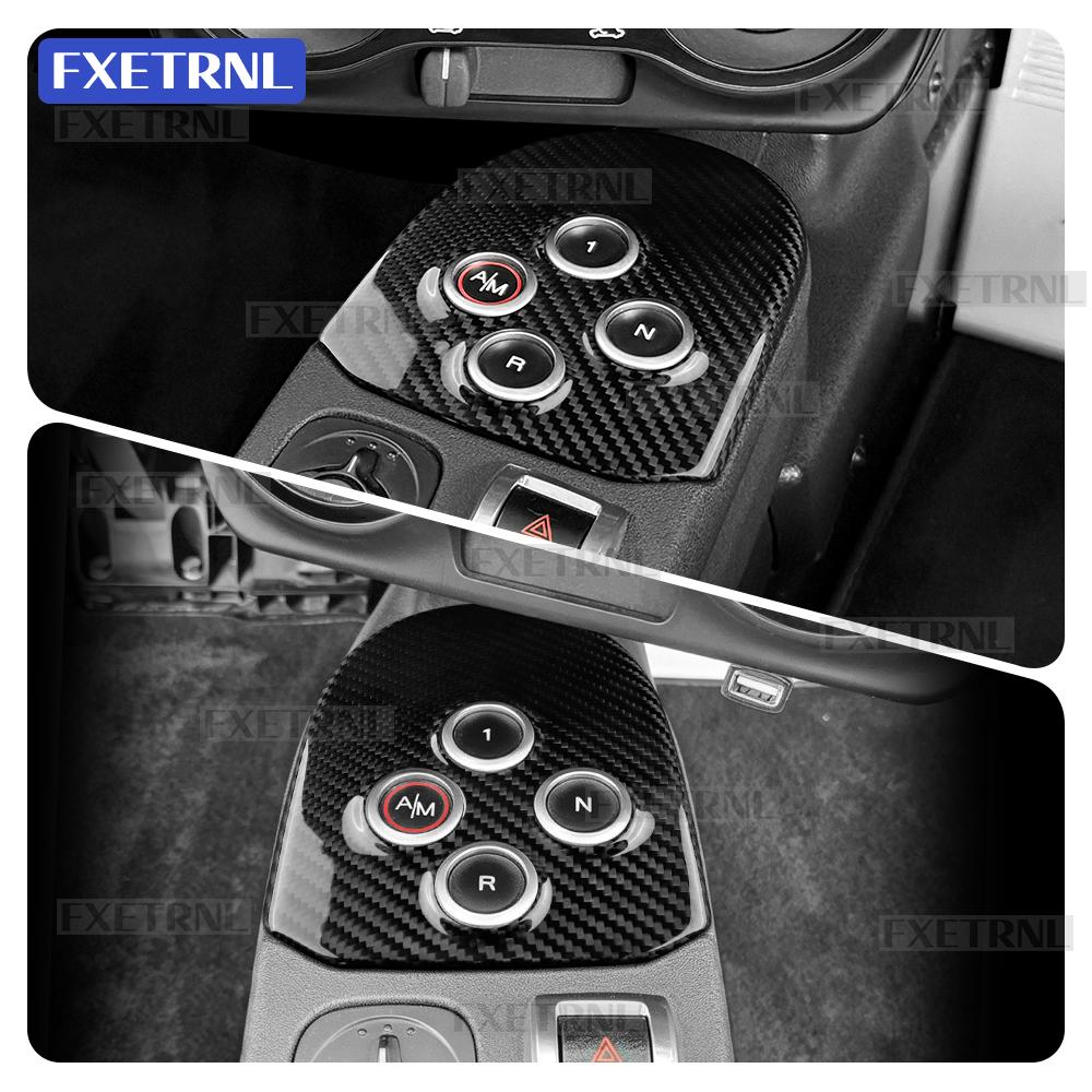 Sticker for Alfa Romeo 4C 2014 2015 2016 2017 2018 2019 2020 Real Hard Dry Carbon Fiber Gear Shift Panel Interior Trim Accessor