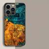 Чехол для телефона с компасом, картой и путешествием для iPhone 17 Air 15 Pro 14 Plus 16 Pro Max 12 13 Mini 11 16E X XS Чехол Милый Fundas
