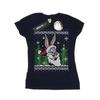 Womens/Ladies Bugs Bunny Christmas Fair Isle Cotton T-Shirt
