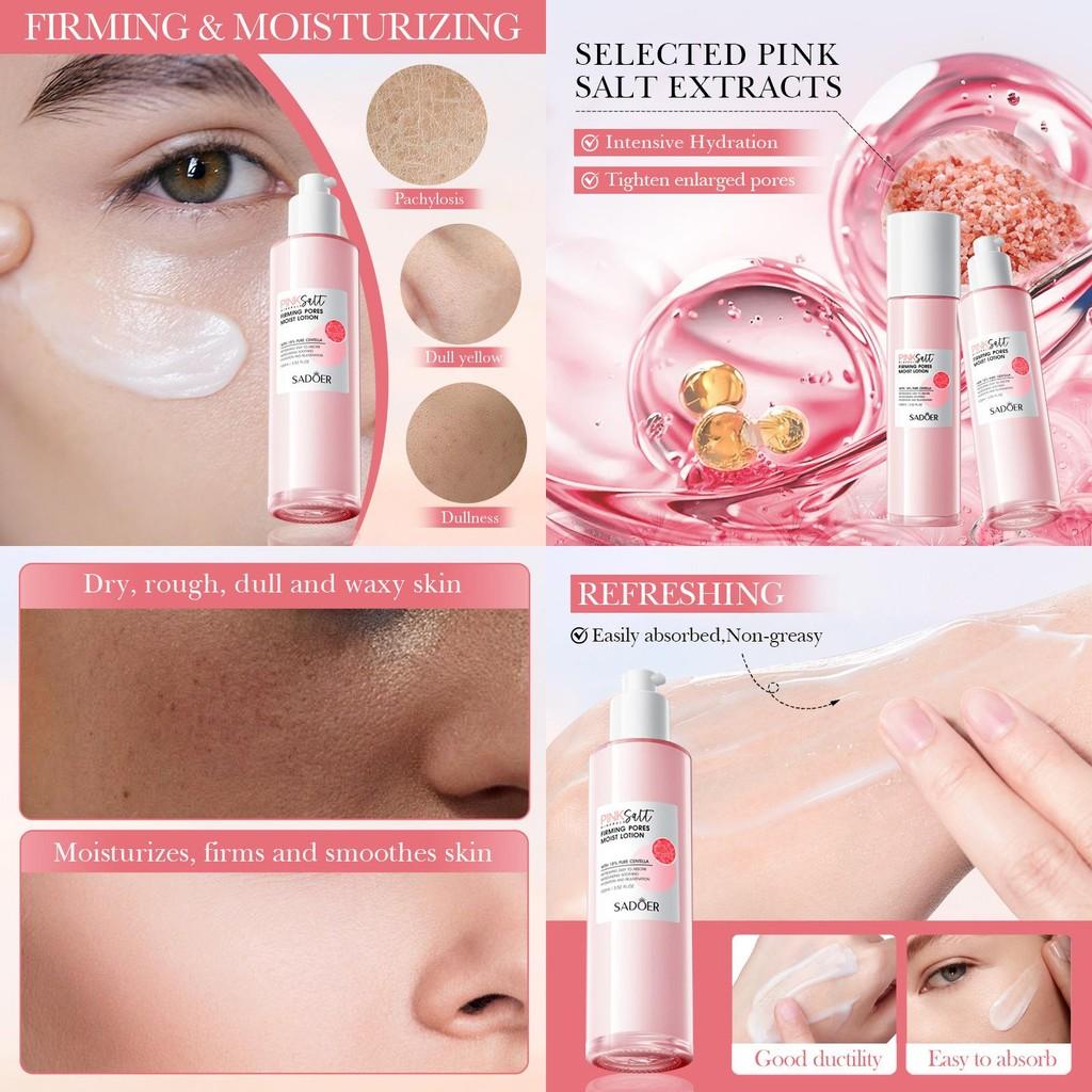 Увлажняющий лосьон Sadoer с гималайской розовой солью для всех типов кожи с увлажняющей формулой