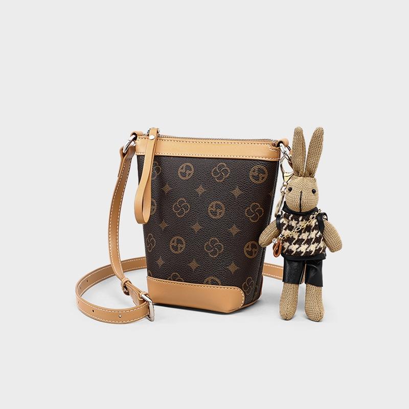 Сумка для мобильного телефона Осень и зима Новая сумка для мобильного телефона Сумка через плечо Женская сумка-ведро Универсальная и высококачественная Ощущение легкости