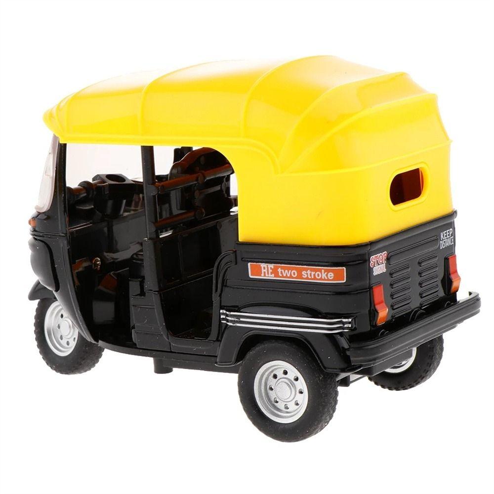 Car Play Toy Decoration Accessory Tricycle Model Tricycle Toy Indian Tricycle Simulation Tricycle