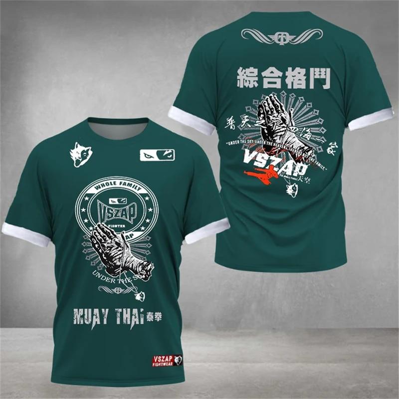 Модная мужская футболка с 3D принтом Муай Тай, унисекс, топы с короткими рукавами, Лидер продаж, классическая футболка с узором в борьбе