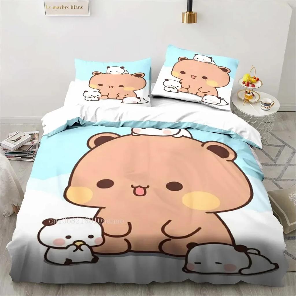 Cute Bubu And Dudu Cartoon Print All Season Twin Bedding Set Comforter Set Bed Duvet Cover Double King Comforter Cover