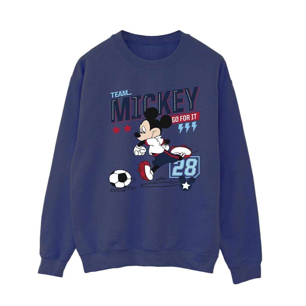 Disney Womens/Ladies Mickey Mouse Team Mickey Football Sweatshirt