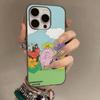Мультяшный чехол для телефона Барбапапа для IPhone 17 16 15 14 13 12 11 Гофрированный матовый мягкий чехол Противоскользящий