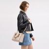 Coach Maggie Small Tote Bag In Blocked Signature Canvas Gold Walnut Tan