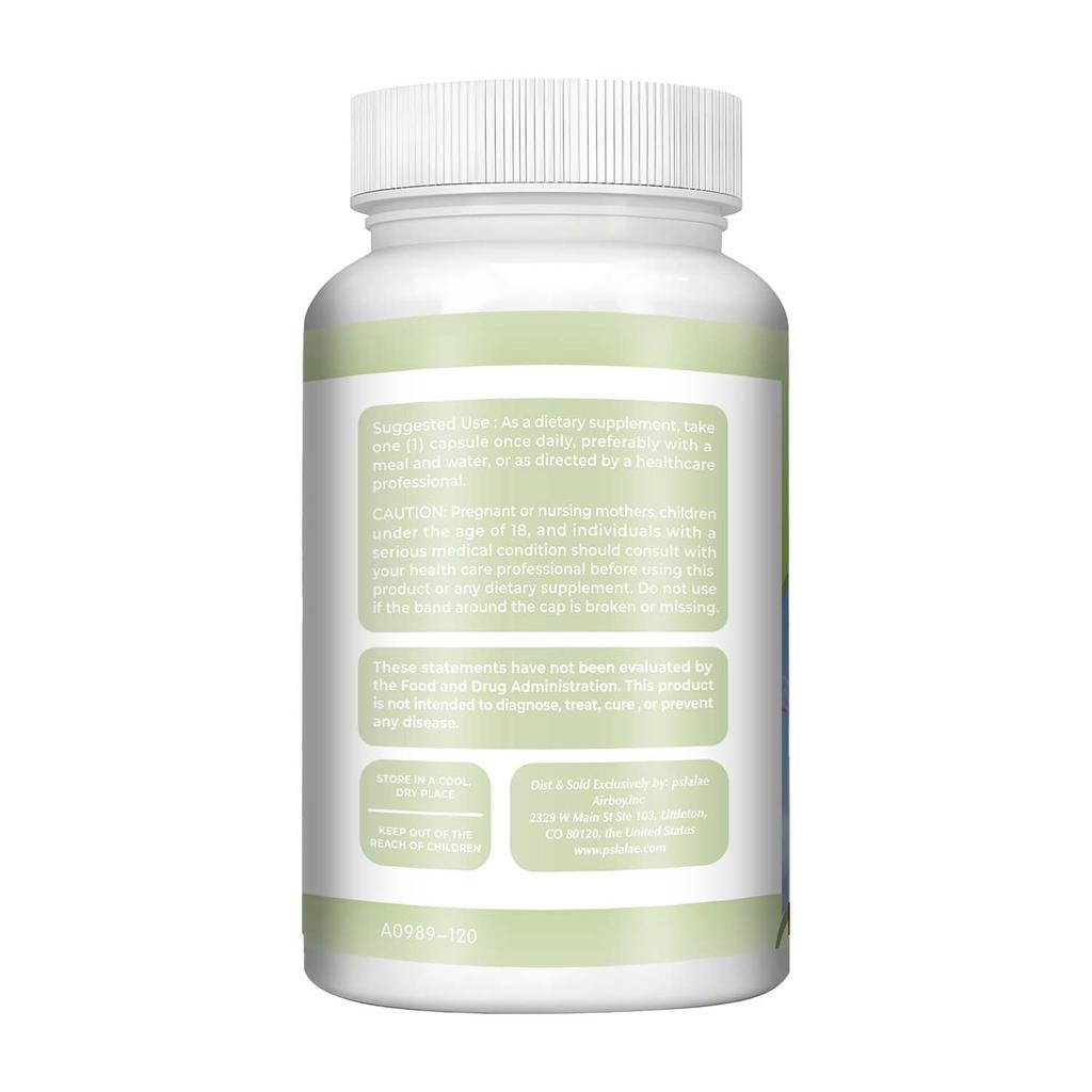 Pslalae Organic Milk Thistle Capsules 7500mg 120 Capsules — Antioxidant Support, Daily Wellness, Nutritional Support