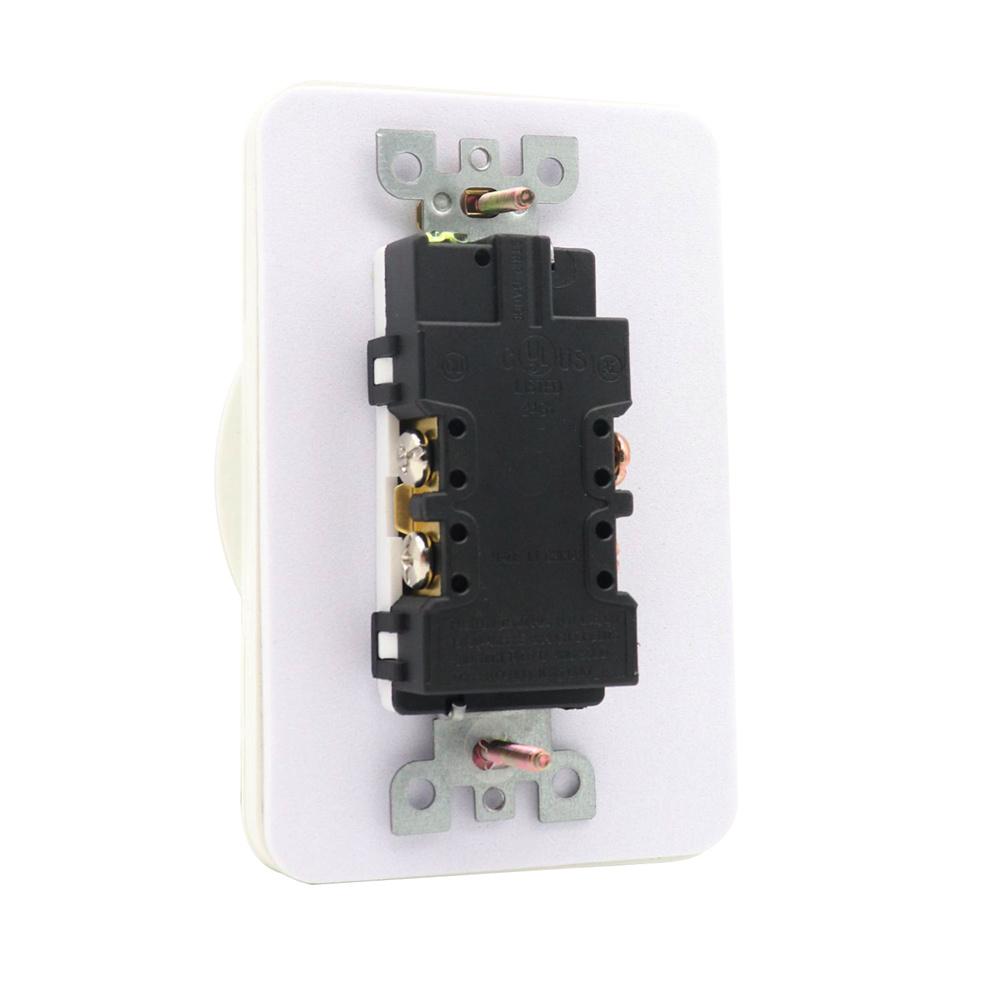 Белая розетка с вилкой США 125 В 15 А для прицепов, кемперов, автодомов