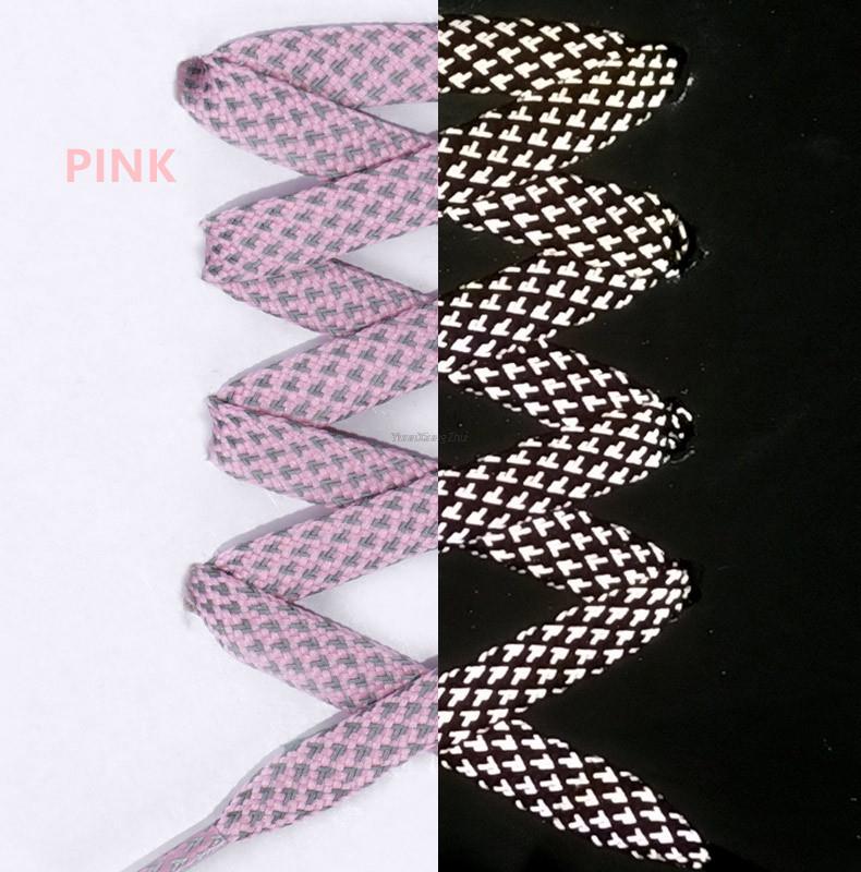 1 пара светоотражающих шнурков плоские шнурки для кроссовок цветные светоотражающие шнурки светящиеся шнурки 100/120/140/160 см шнурки