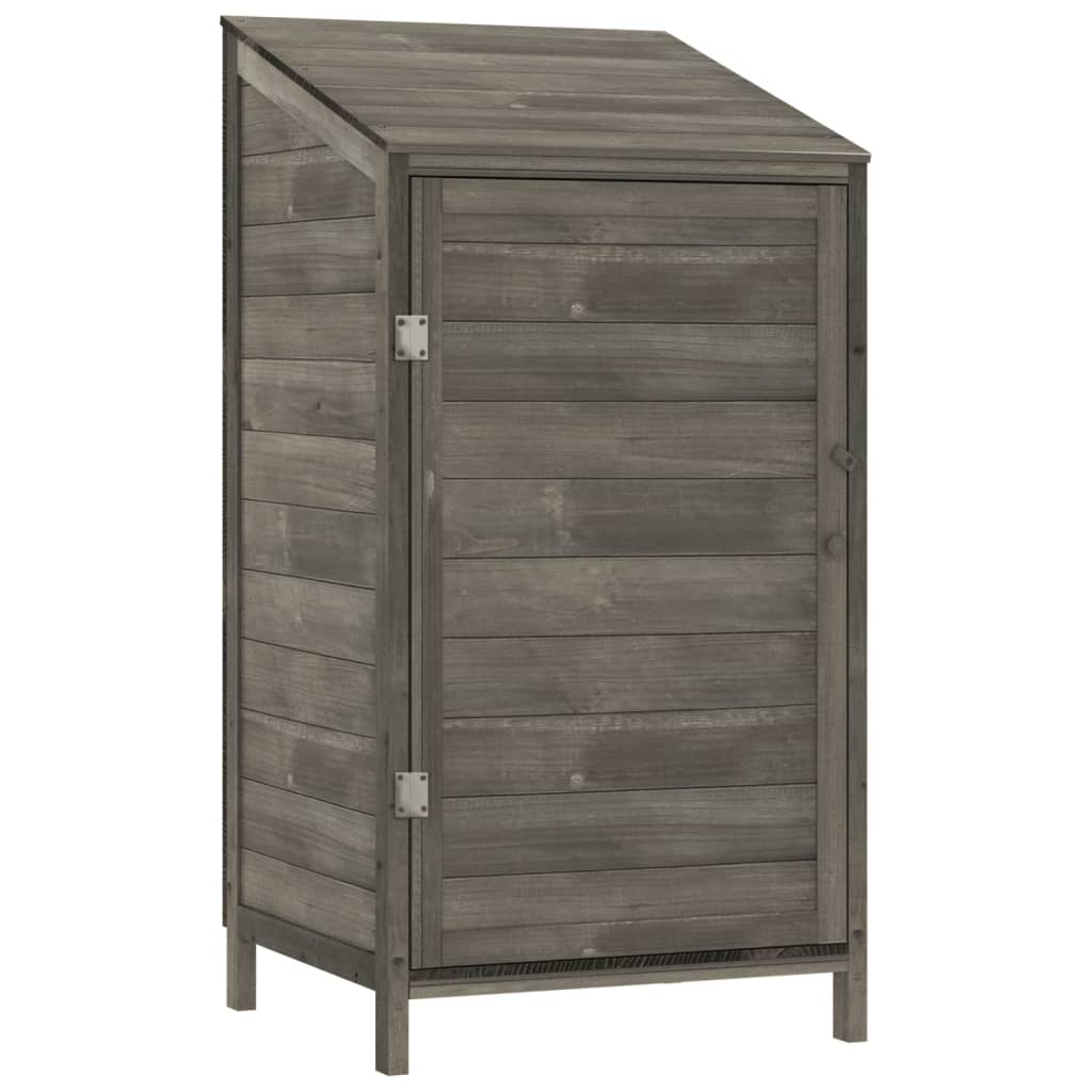 Vidaxl Szopa Ogrodowa, Antracytowa, 55X52X112 Cm, Lite Drewno Jodłowe