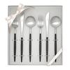 Оригинальный набор Cutipol GOA Silver Dinner 2 2 шт. с оригинальной лентой и белой подарочной коробкой Черный/Матовый (2 ножа, вилки, ложки) 6 частей