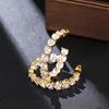 Серьги-кольца Huitan Noble с сердечком из кубического циркония, женские бриллиантовые кольца Promise Circle, аксессуары для ушей, модные украшения для вечеринок