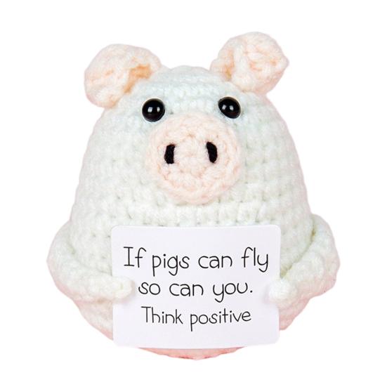 Позитивная кукла-картошка ручной работы с вдохновляющей открыткой, милая вязаная фигурка для эмоциональной поддержки в комнате, декор