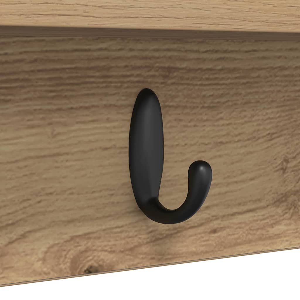 Wall Mounted Nightstand Artisan Oak 100 x 10.5 x 18 cm