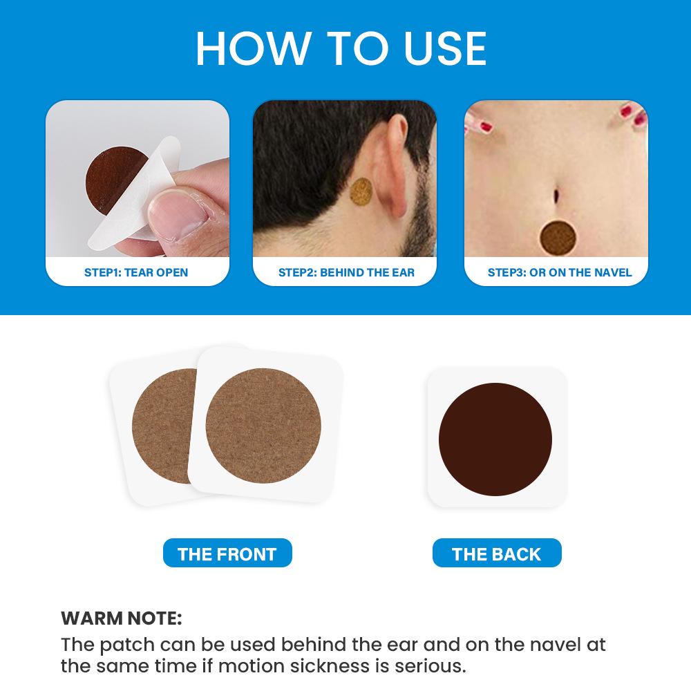 Sumifun Motion Sickness Relief Patch - Behind Ear & Navel Acupoint Plaster K00198