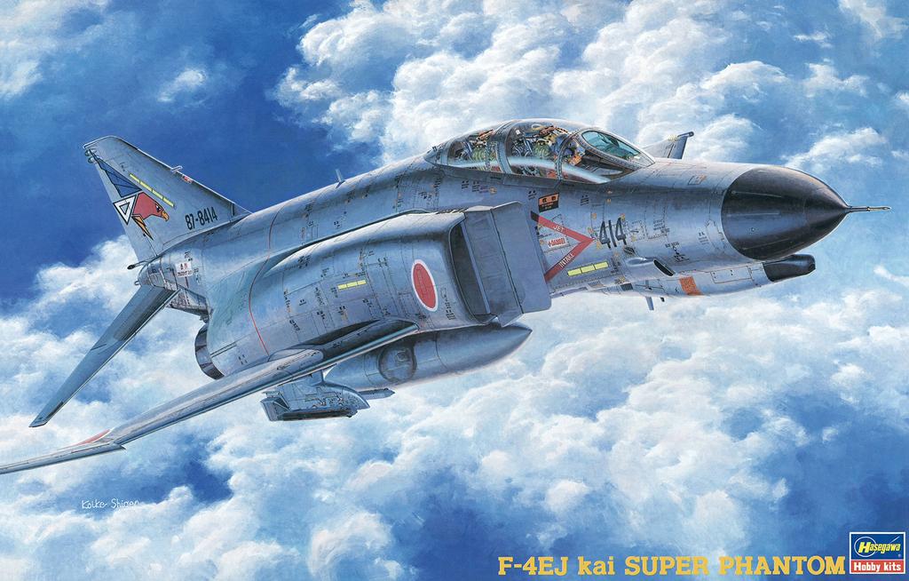 Hasegawa Japan Air Force Kai Super Phantom Fighter Jet Canopy Plastic Model Kit PT7 1/48 Self-Defense F-4EJ / One-Piece