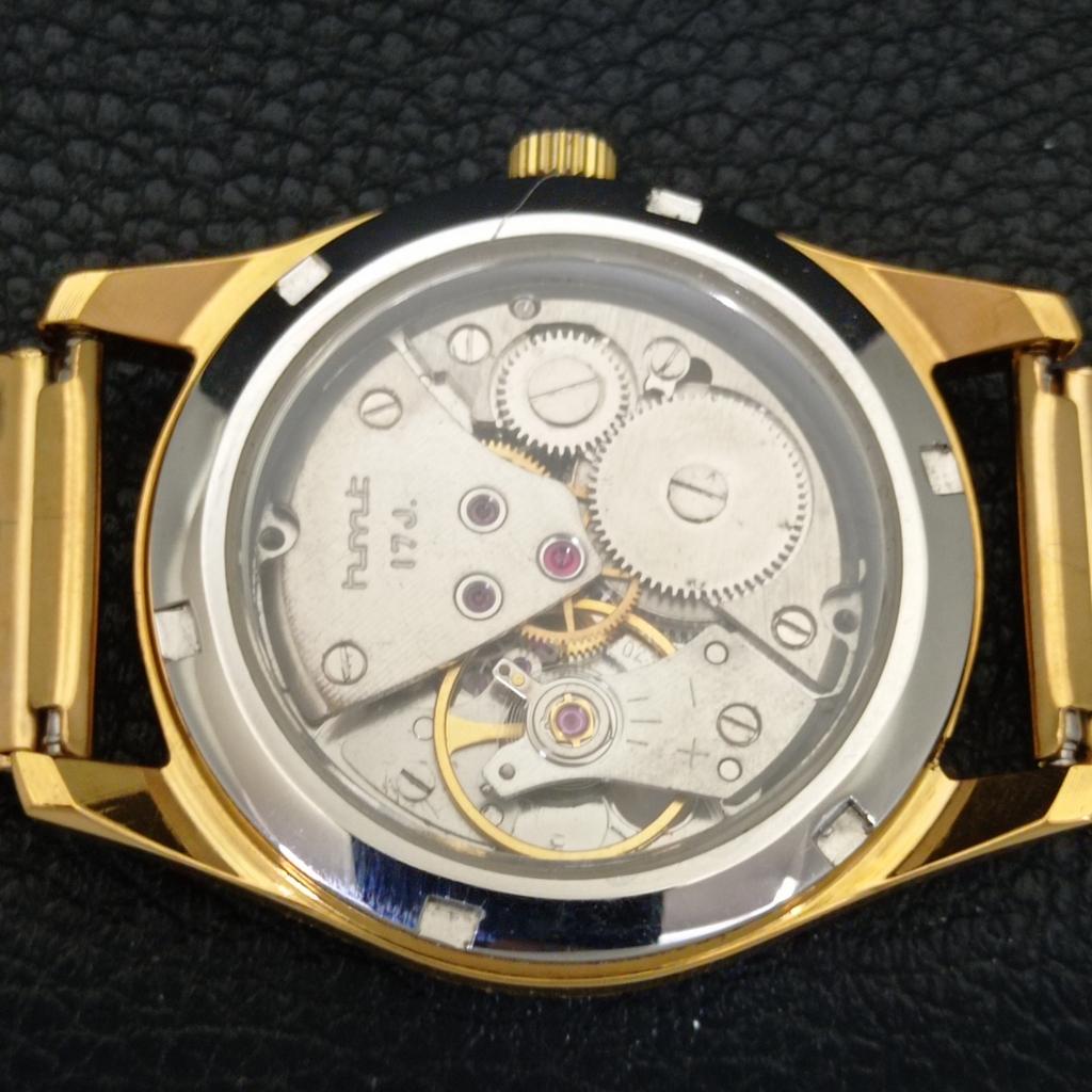 HMT PILOT VINTAGE HAND-WINDING INDIAN MENS SILVER COLOR DIAL WATCH A702072-5 R208-a702072