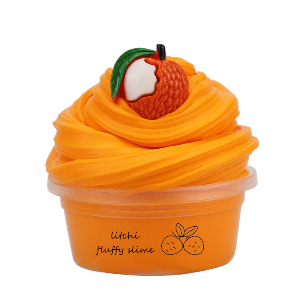 Yousheng 60 мл личи виноградные фрукты пушистые снятия стресса слизь глина пластилин грязь детская игрушка