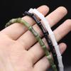 1 нить, Натуральный камень Канадский жадеит Обсидиан Кристальные бусины из прозрачного кварца, Ручная работа, Бусины в форме бамбукового сустава, 1,2×5 см, для изготовления украшений своими руками