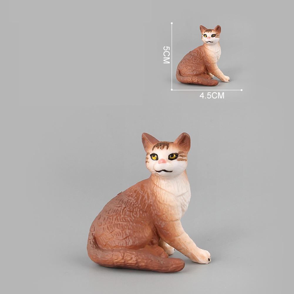 Cute Cats Action Figure Simulation Kitten Model Ornaments Lifelike Animals Figure Doll For Children Gifts