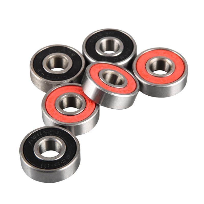 10PCS ABEC-9 608 2RS Roller Skate Wheel Bearing Anti-rust Skateboard Wheel Bearing Red Sealed 8x22x7mm Shaft
