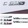 Авто Тюнинг Для Mercedes Benz C Класса W204 W205 C63 C63S Буквенный Логотип 3D ABS Наклейка Автомобильный Задний Багажник Шильдик Название Декали