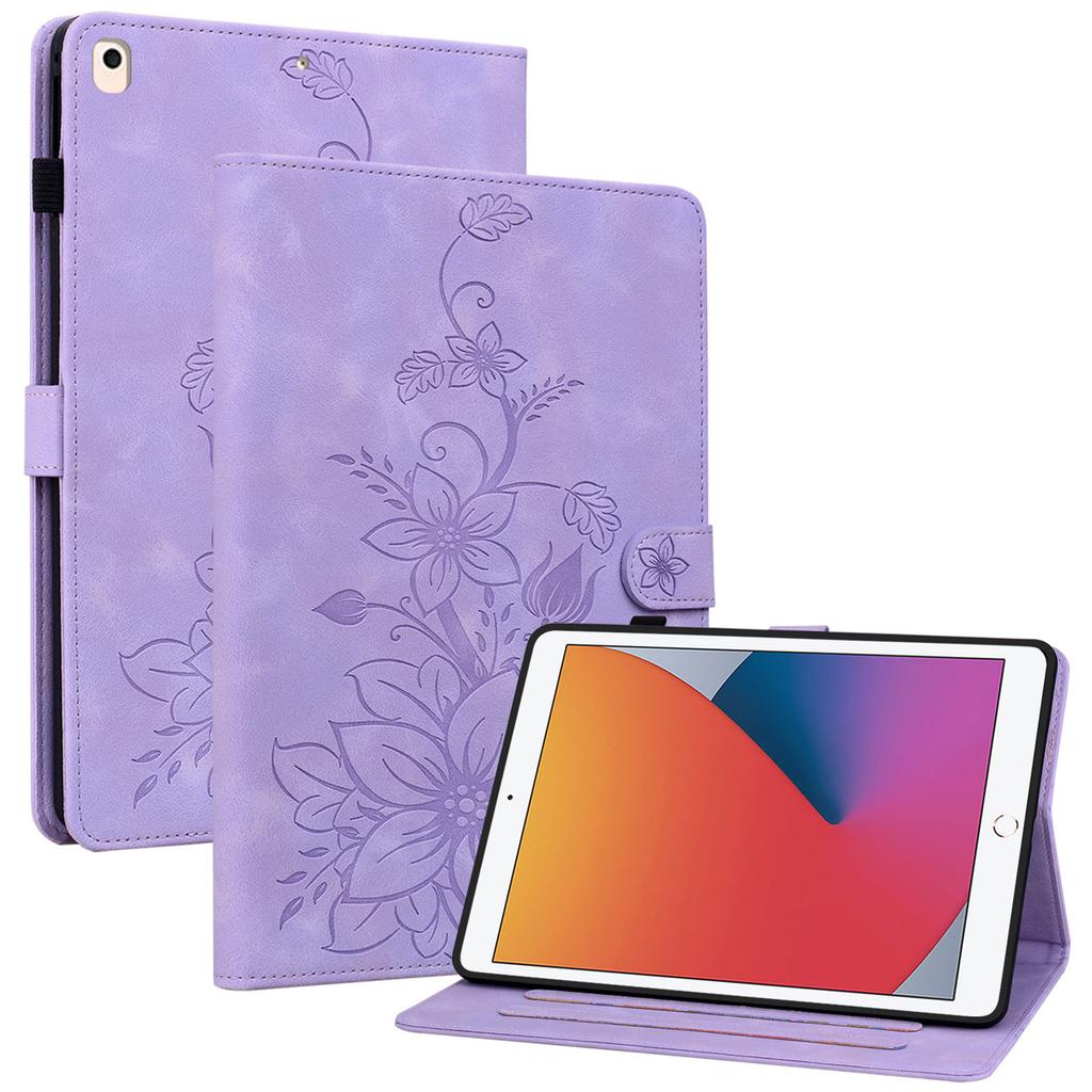 Для iPad 10.2 (2021)/(2019)/(2020) Защитный чехол Противоударный Оттиск PU кожа Обложка для планшета