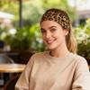 High Elasticity Leopard Print Headband Sweat Absorbing Wide Brim Headband New Yoga Headband  Sports