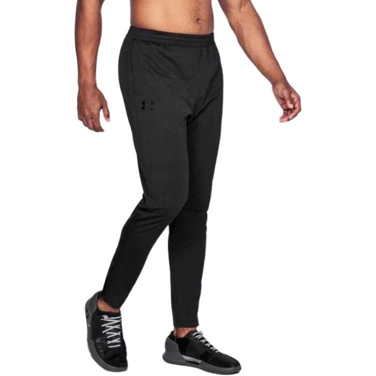 Under Armour Мужские вязаные спортивные штаны Черные Умеренно манжетные Штаны 1313201-002