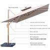 Xin Yuxuan Outdoor Solar LED Cantilever Patio Umbrella