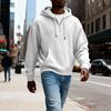 Men's Casual Solid Color Zipper Long Sleeve Hooded Sweatshirt, Everyday Zipper Casual Long Sleeve T-Shirt