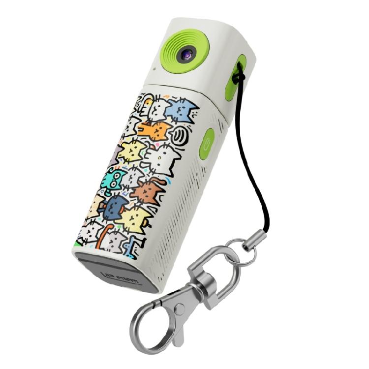 Fashionable Thumb Camera Key Holder with Type C Charging & Sound Recording Features Small Key Rings Camera LCD Screen