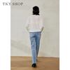 TKY SHOP Minimalist Classic Washed Denim Pants