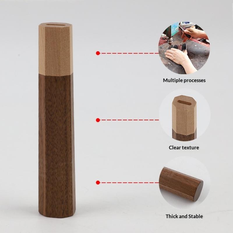 Восьмиугольная рукоятка для ножа DIY, полуфабрикат, ручная работа, материал для ножа из дамасской стали, рукоятка для кухонного ножа