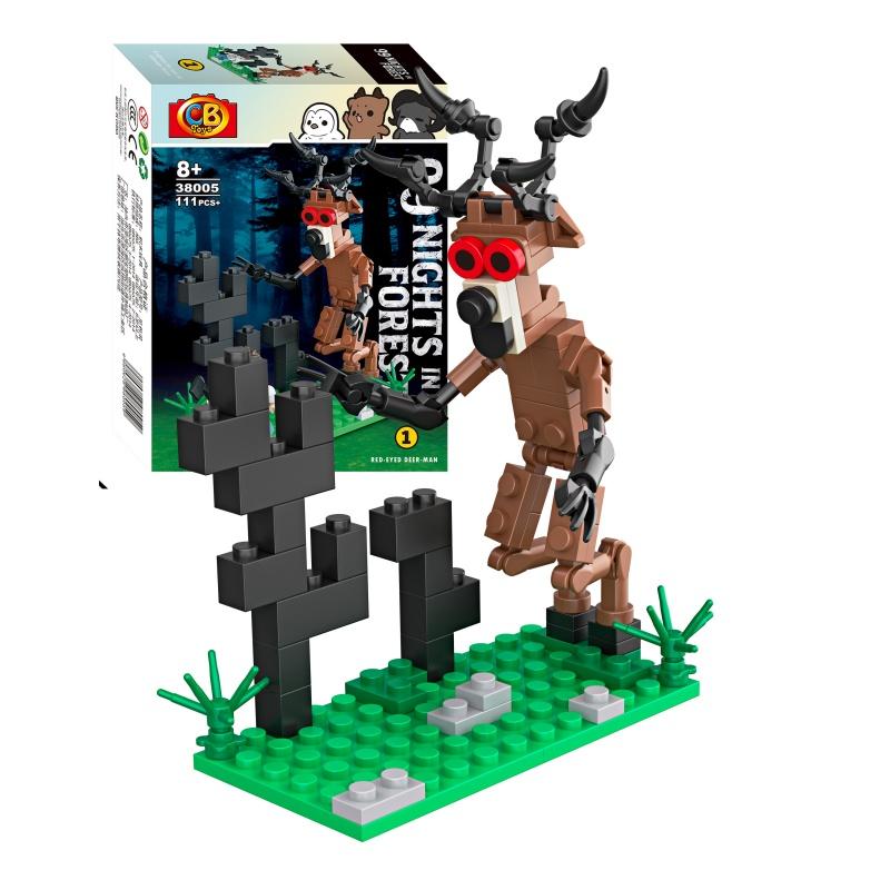 New 99 Night Horror Game Building Blocks in the Forest Monster Deer Bricks for Boys Toys Christmas Birthday Gifts