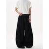 Kisko American Retro Denim Black Washed Baggy Scimitar Jeans Unisex Trendy Brand Cool Wide-Leg Pants