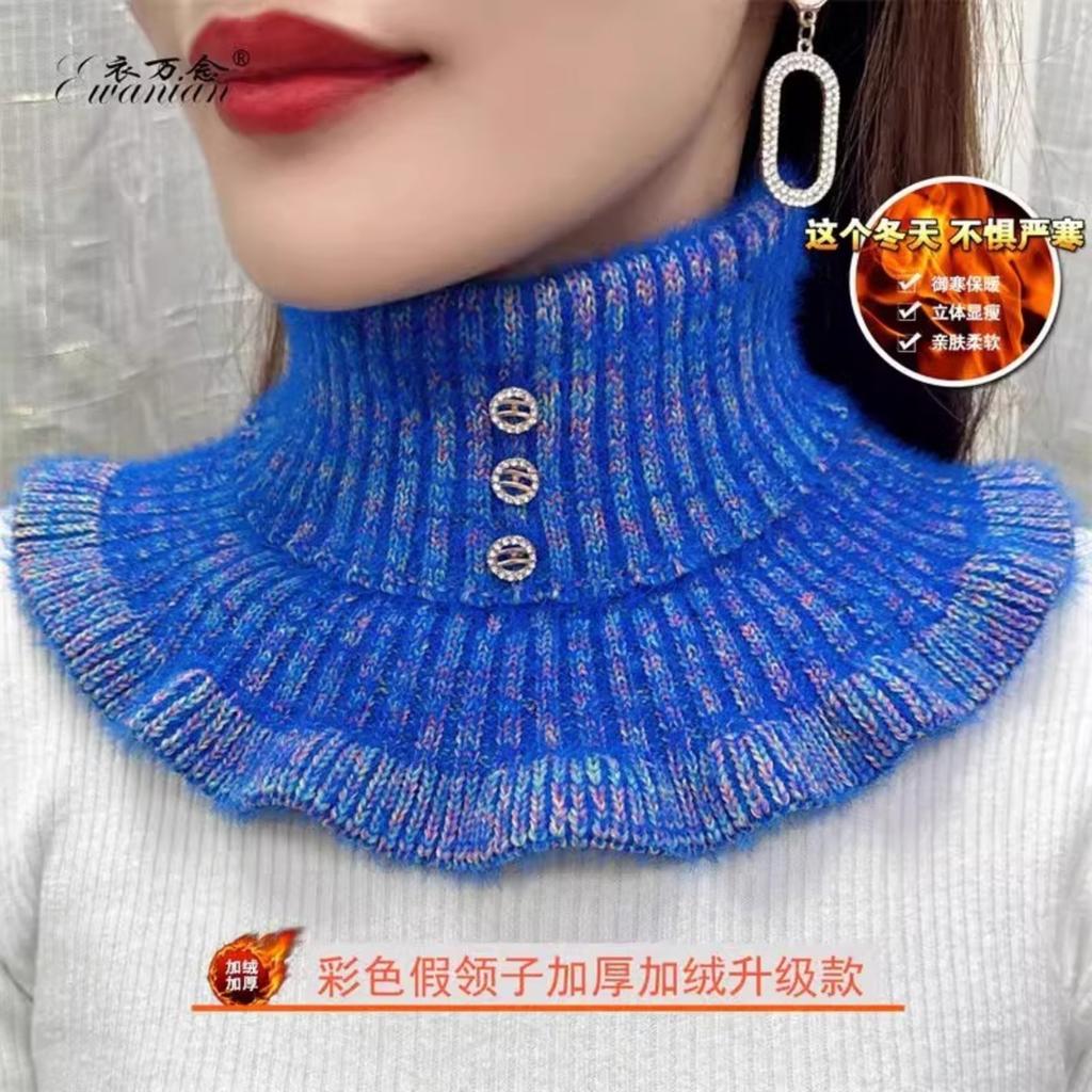 Fake Collar Neck Warm Scarf Thickened Knitted Cervical Neck Cover