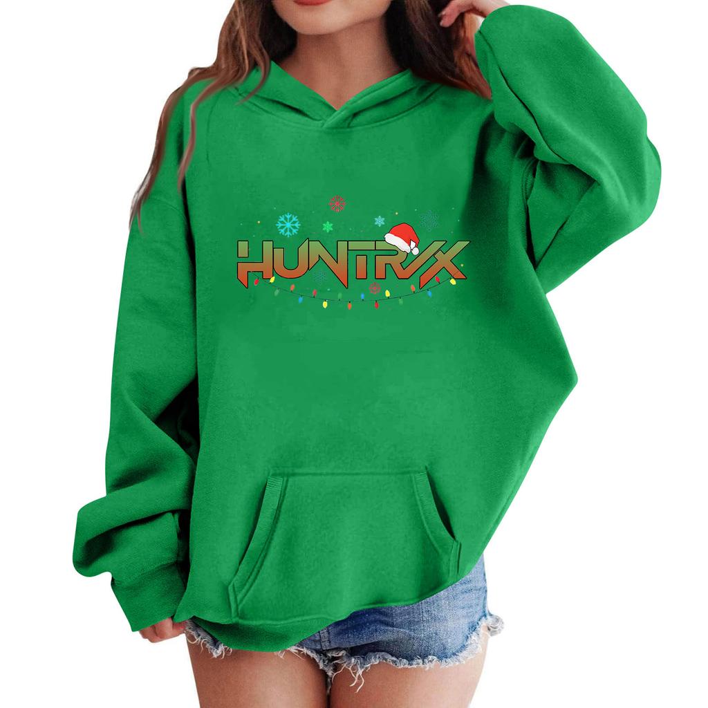 Kids' Long Sleeve Loose Pullover Letter Print Drawstring Hooded Sweatshirt