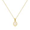 Золотая цепочка с подвеской-буквой из нержавеющей стали - Элегантный дизайн в виде ракушки для женщин