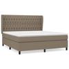 Maison Exclusive - Sommier à lattes de lit avec matelas Taupe 180x200 cm Tissu