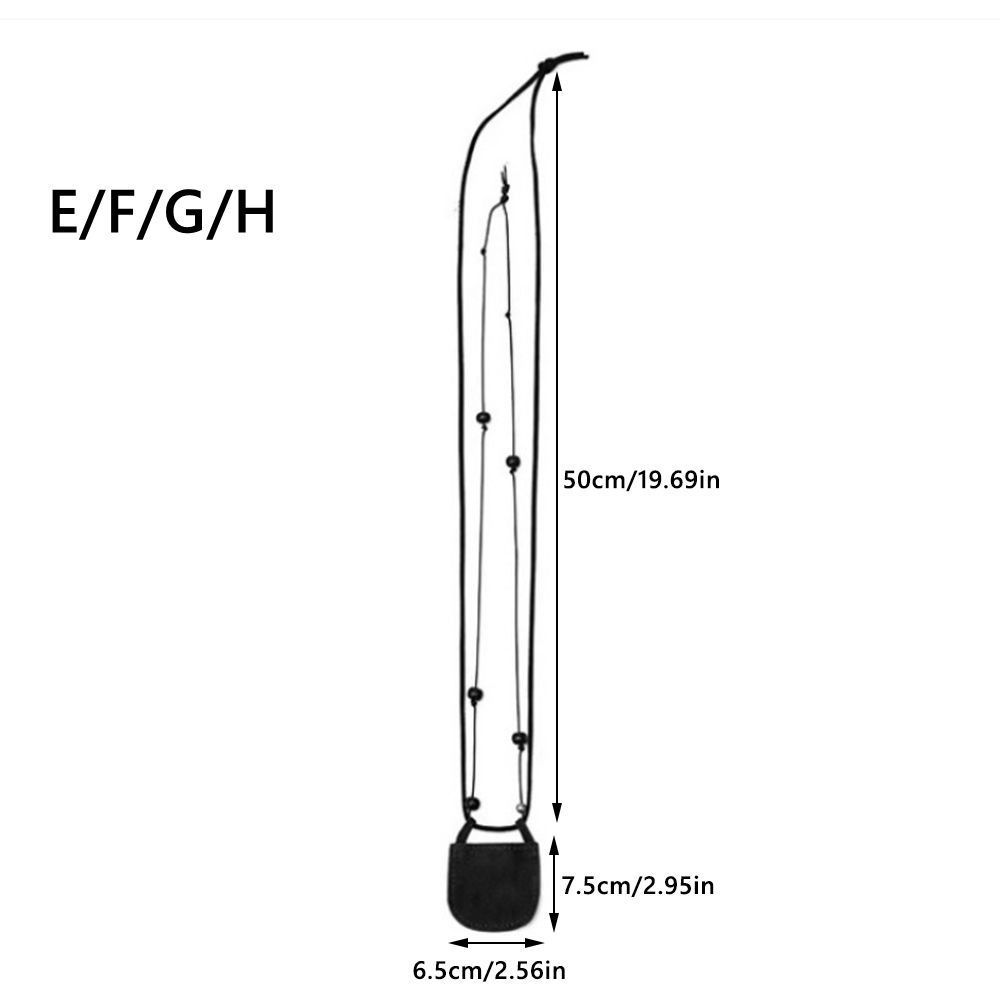 Adjustable Chain Suede Bag Necklace PU Sweater Chain Necklace Creative Gift Mini Necklace