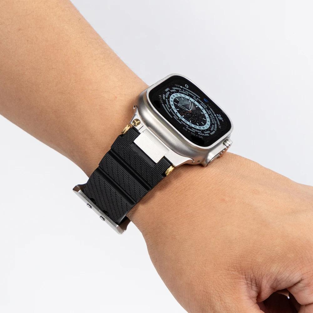 Силиконовый спортивный ремешок для Apple Watch Ultra 2/3 49 мм Series 11 46 мм 10 9 8 7 45 мм резиновый браслет для IWatch 6 5 4 Se 44 мм 42 мм