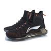 Li Ning YuShuai 13 Ткань Boom Скользкие Устойчивые к истиранию Высокие Баскетбольные Кроссовки Мужские Черно-Оранжевые ABAP031-2