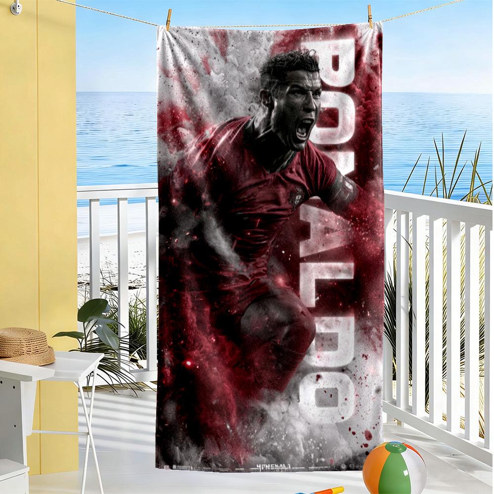 Juve Legend Cristiano Ronaldo Beach Towel Quick-Dry Soft Microfiber Comfortable Lightweight