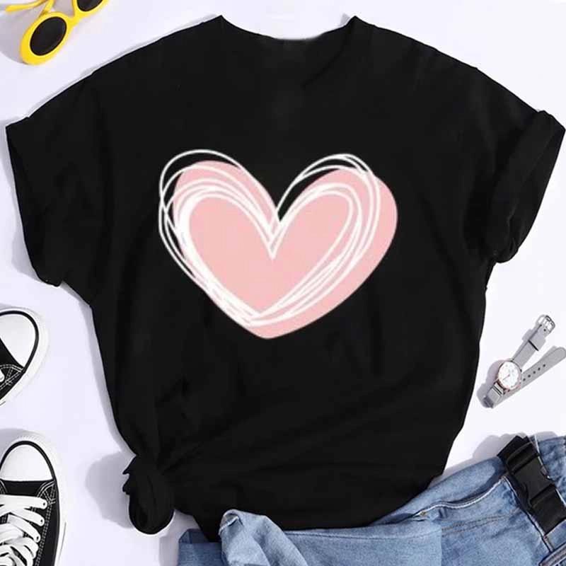 Подростковые мультяшные футболки Летние милые с принтом кота Дышащие с коротким рукавом с круглым вырезом Детские топы Уличная одежда Свободная одежда Детский топ