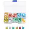 120Pcs Car Truck Micro Blade Fuses 5A 10A 15A 20A 25A 30A AMP Plastic Box Assortment with Clip