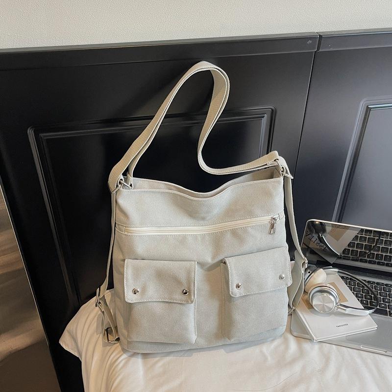 Сумка большой вместимости, Многокарманная одноплечевая сумка, Сумка через плечо, Двухплечевая сумка-тоут женская