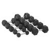 Rubber-Coated Hex Dumbbell Set with Rack